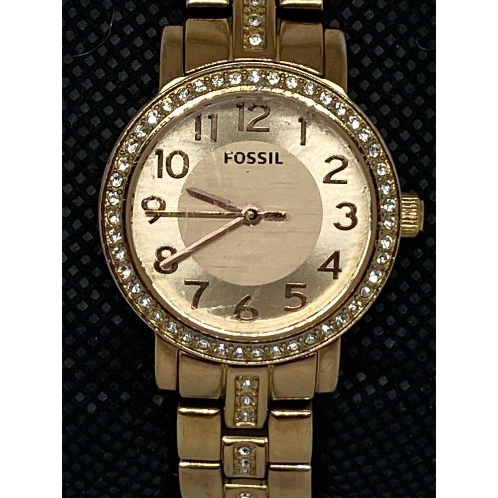 Fossil BQ1430 Women Gold Stainless Steel Analog Dial Quartz Genuine Watch CM452